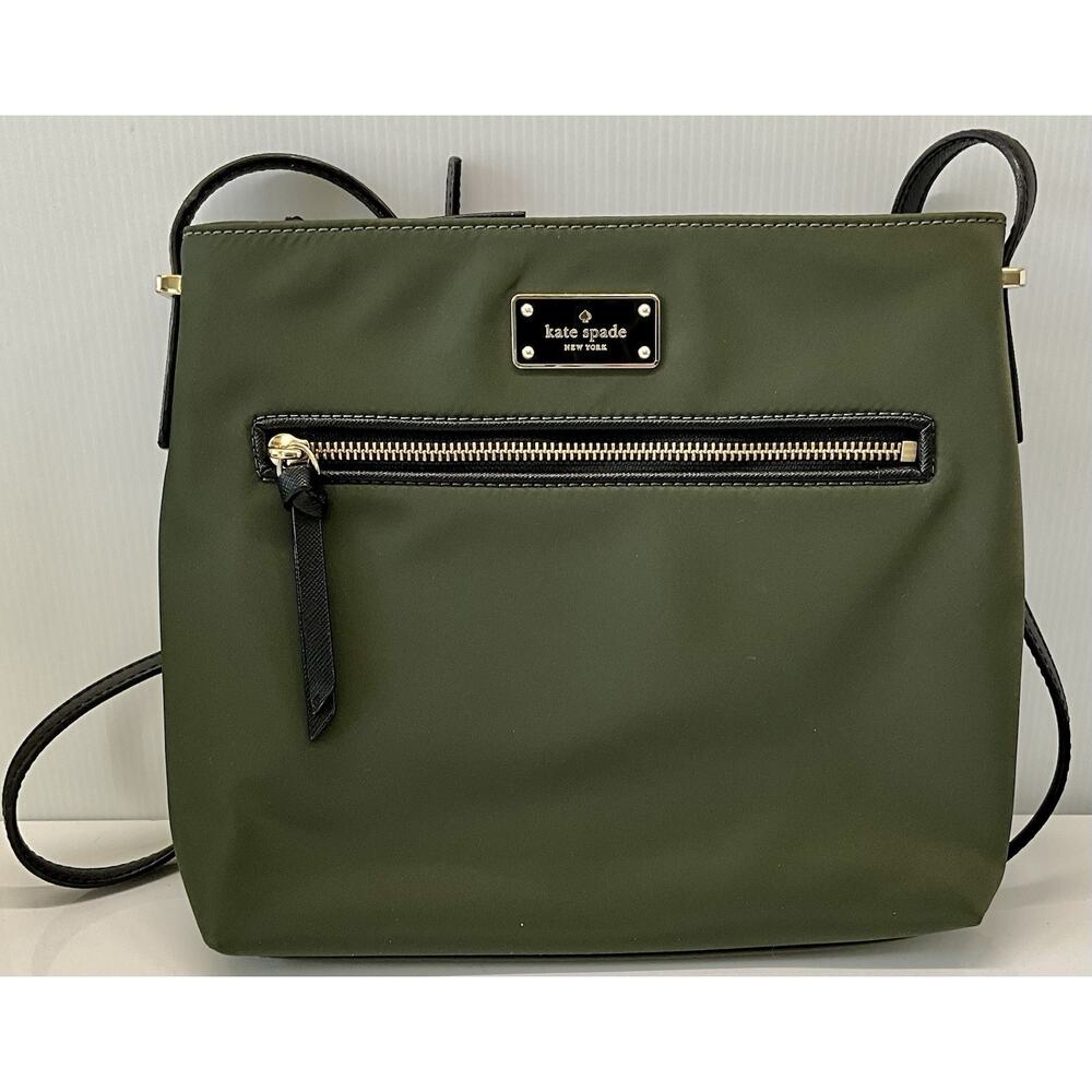 Kate Spade New York Dessi Wilson Road Nylon Crossbody Bag In Olive Green NWOT - Picture 15 of 15